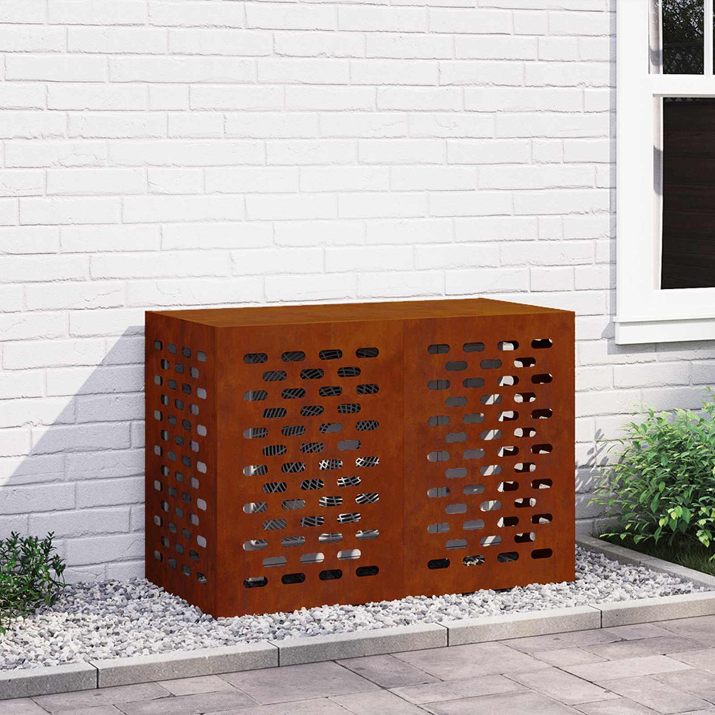 Air Conditioner Cover Rusty 100 x 50 x 70 cm Galvanised Steel