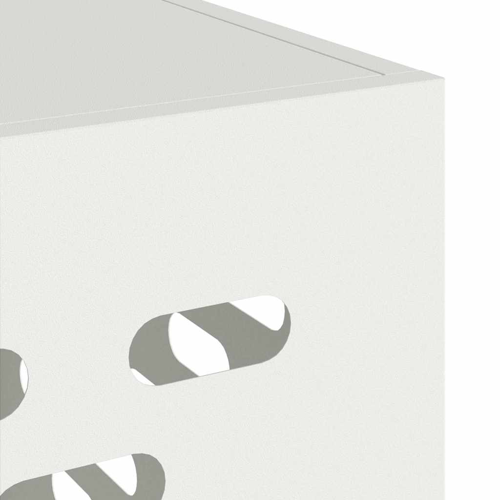 Air Conditioner Cover White 110 x 50 x 105 cm Galvanised Steel