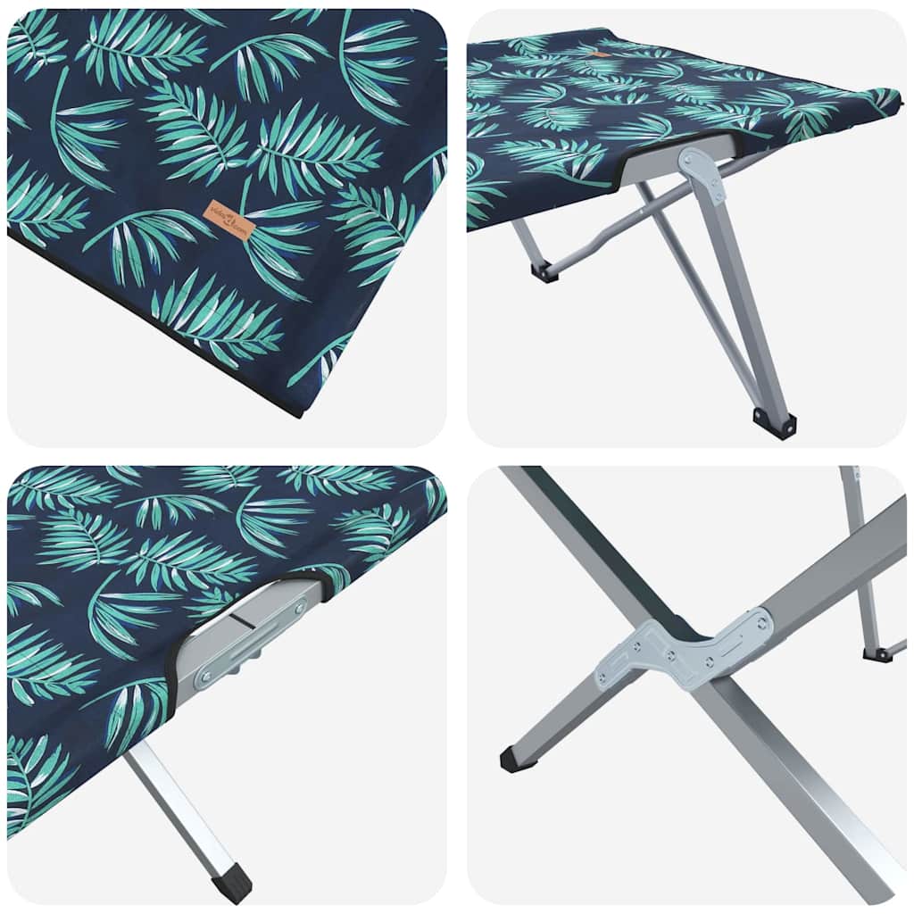 Folding Camping Bed Folding Leaf Forest 194 x 62.5 x 42.5 cm
