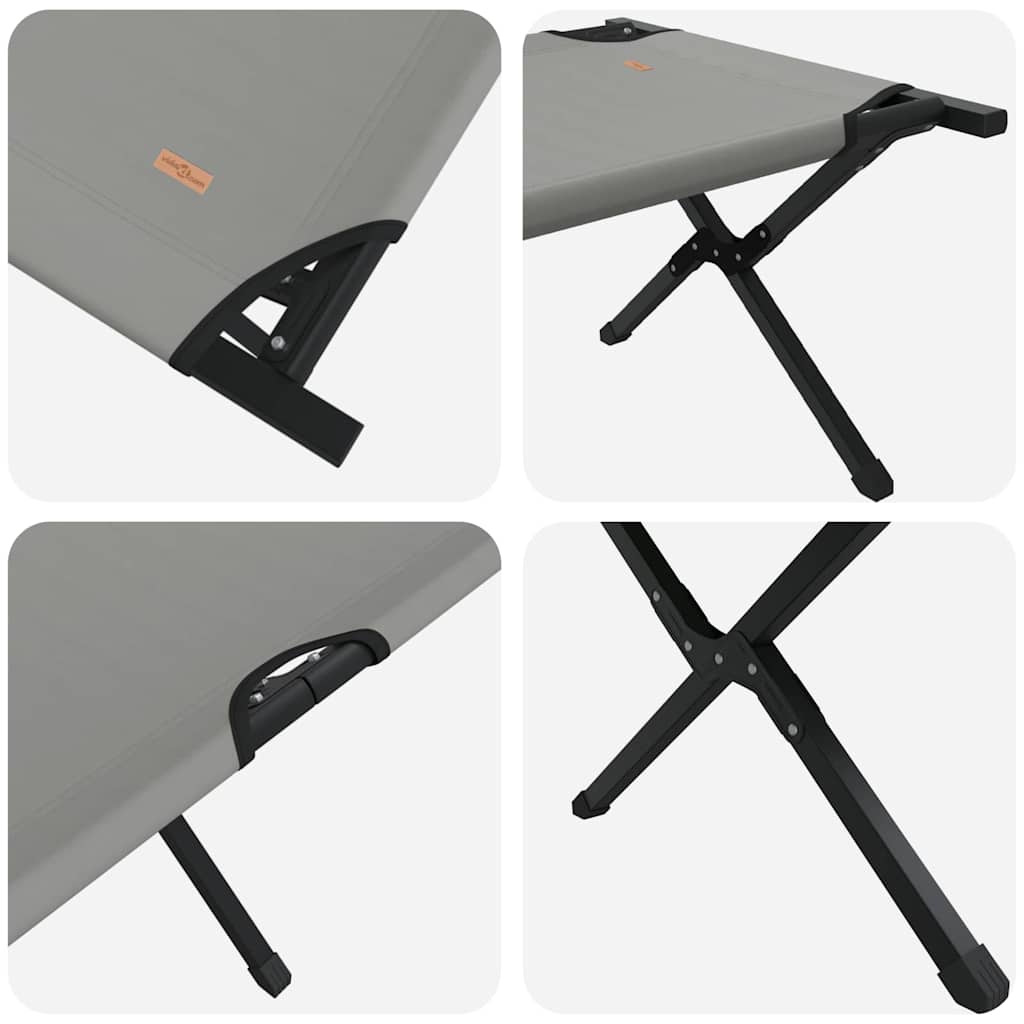 Folding Camping Bed Folding Grey 193 x 69 x 45 cm Oxford fabric