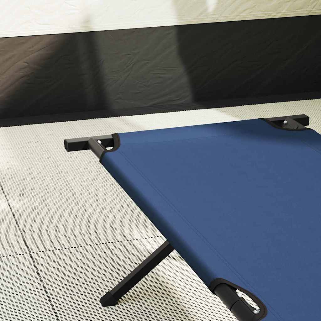 Folding Camping Bed Folding Blue 210 x 80 x 46 cm Oxford fabric