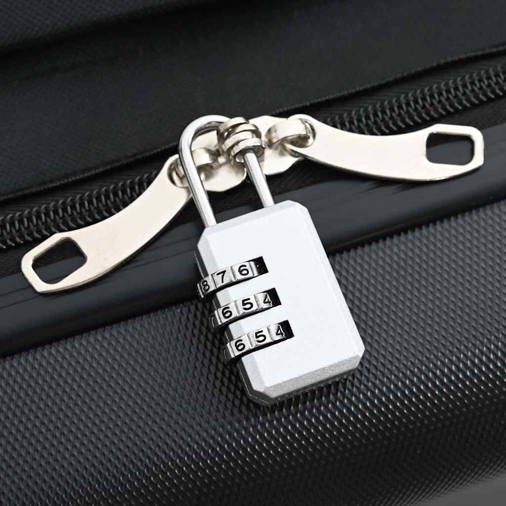 Suitcase Folding with Lock Black 34 x 23 x 55.5 cm ABS Plastic