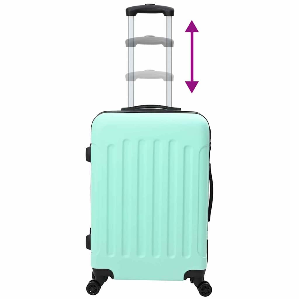 Suitcase with Lock 3 pcs Mint Green 50 x 31 x 78 cm ABS Plastic