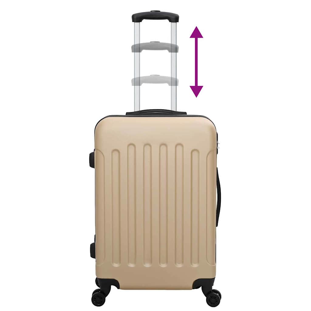 Suitcase with Lock 3 pcs Champagne 50 x 31 x 78 cm ABS Plastic