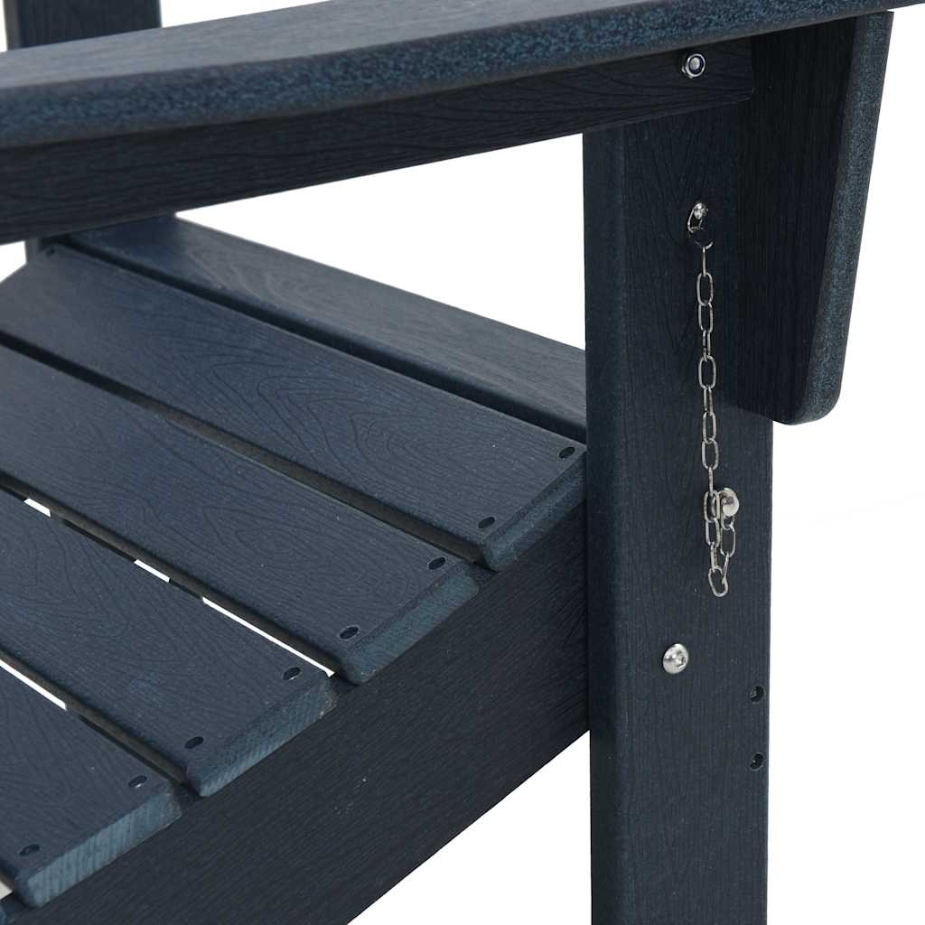 Garden Chair 2 pcs Navy Polyethylene