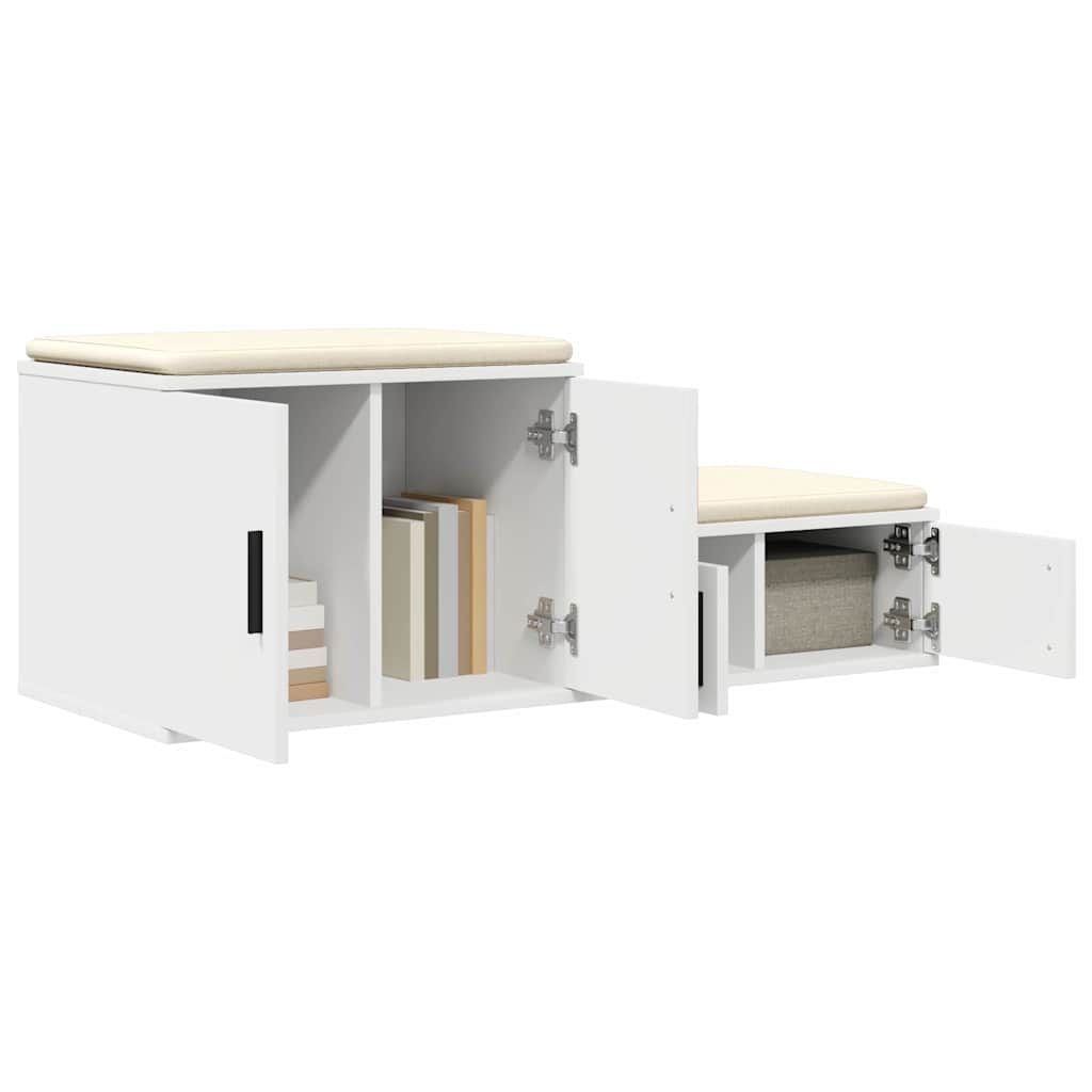 Storage Cabinet 2 pcs White 103 x 41 x 40 cm Engineered Wood