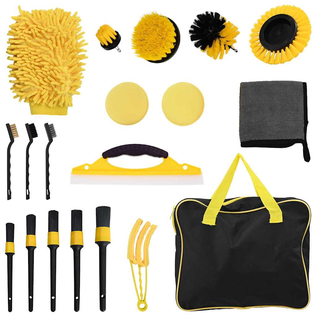 Car Brush Set Multicolour Poly Rattan