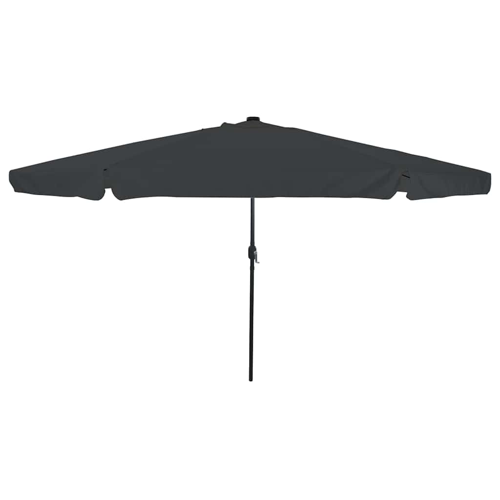 Garden Parasol 395 x 395 x 245 cm Polyester Round Anthracite