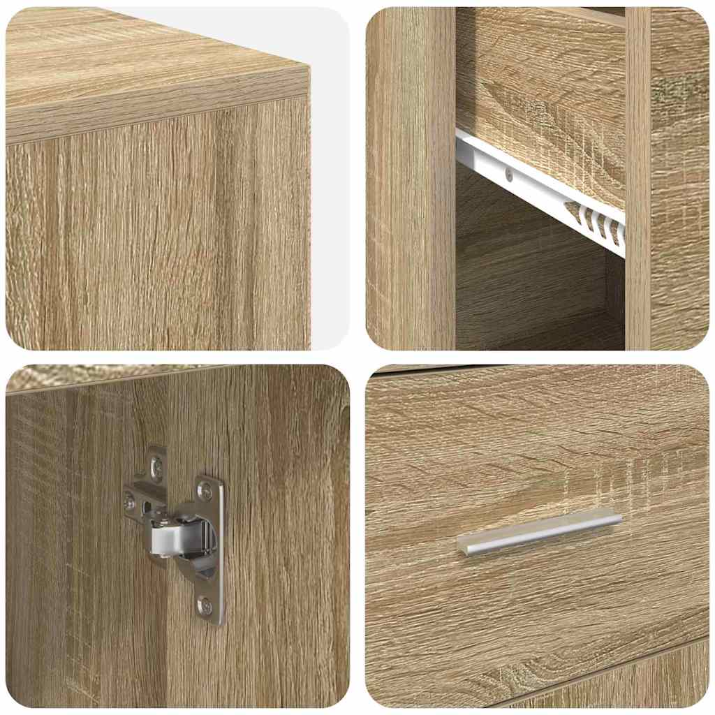Corner Desk with Drawer with Shelf Sonoma Oak 102 x 88 x 75 cm
