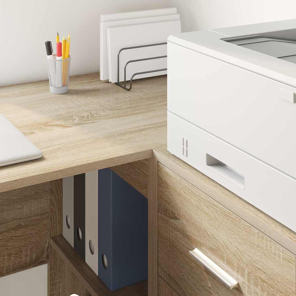 Corner Desk with Drawer with Shelf Sonoma Oak 102 x 88 x 75 cm