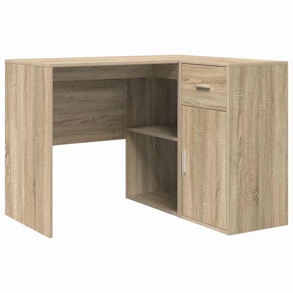 Corner Desk with Drawer with Shelf Sonoma Oak 102 x 88 x 75 cm