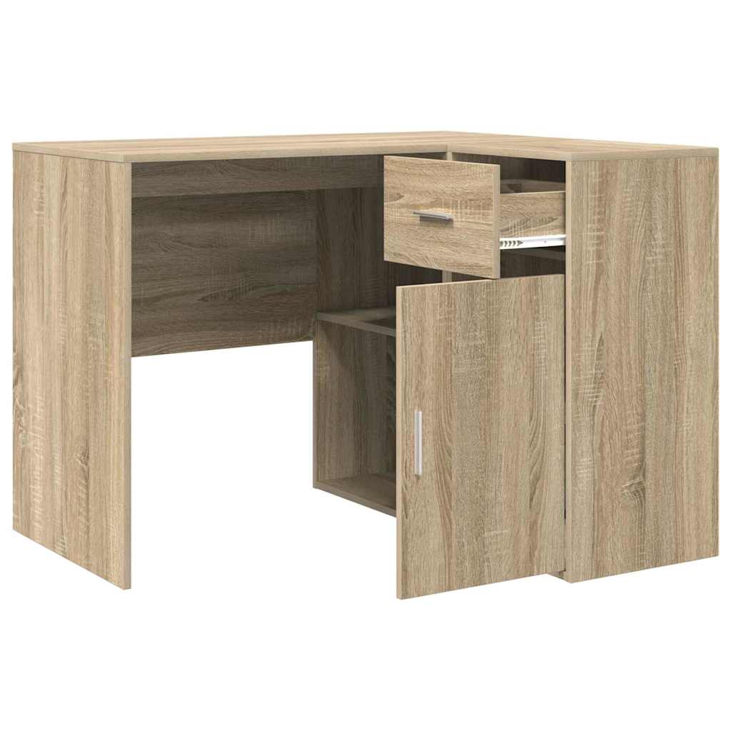 Corner Desk with Drawer with Shelf Sonoma Oak 102 x 88 x 75 cm