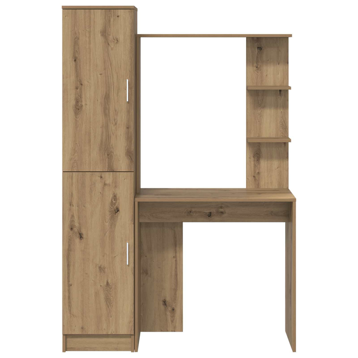 Desk with Shelf with Storage with Door 2 pcs Artisan Oak