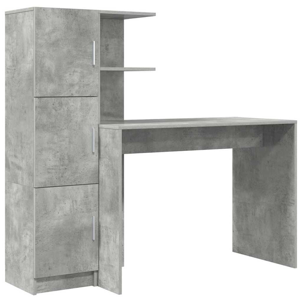 Desk Concrete Grey 133.5 x 50 x 124 cm 2 pcs