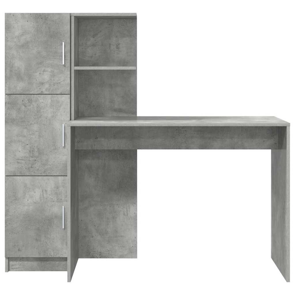Desk Concrete Grey 133.5 x 50 x 124 cm 2 pcs