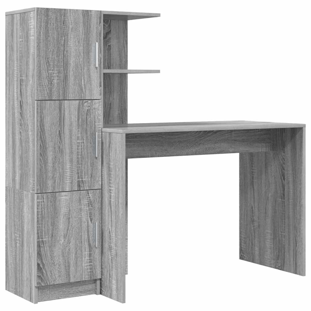 Desk Grey Sonoma 133.5 x 50 x 124 cm 2 pcs