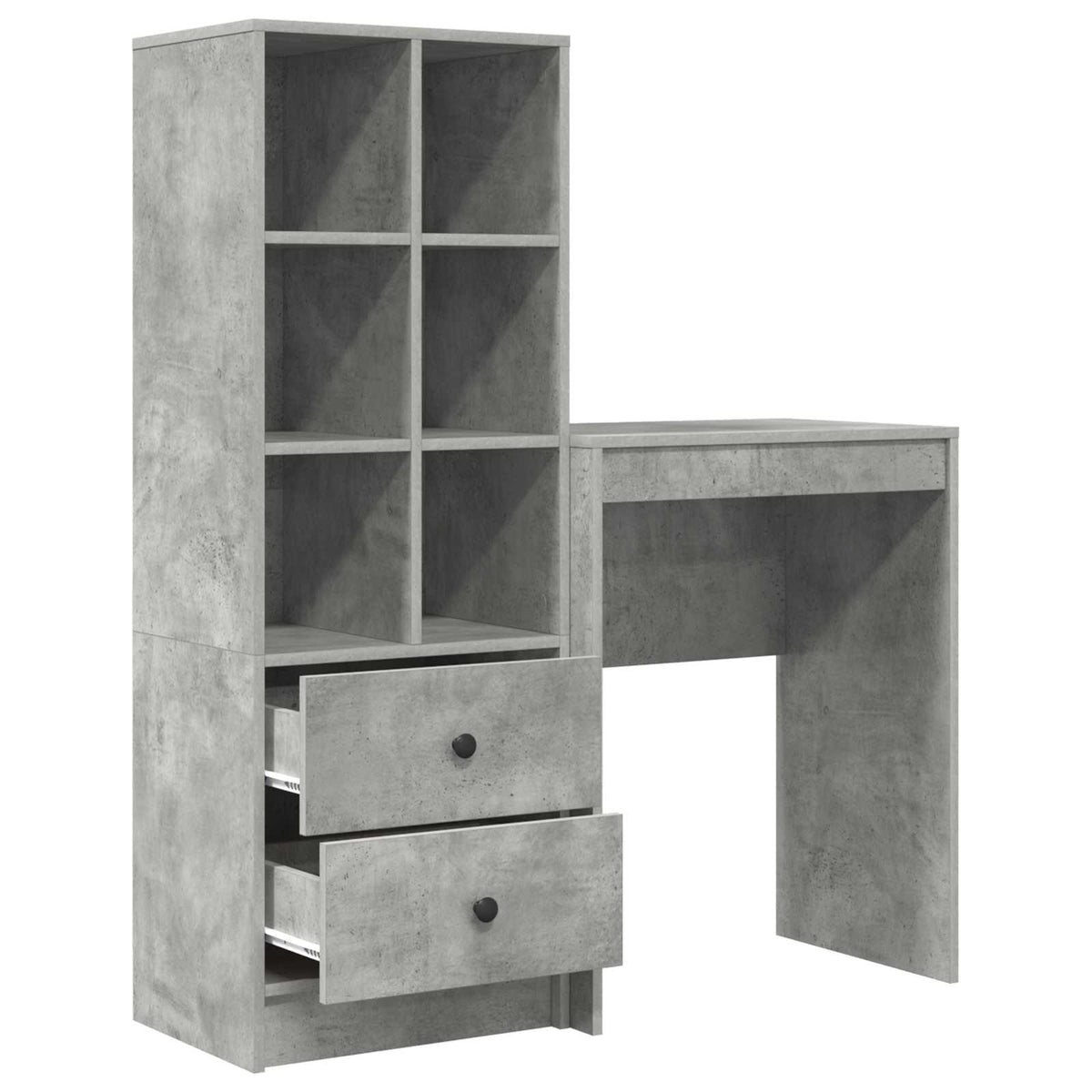 Desk Concrete Grey 105.5 x 34 x 127 cm 2 pcs