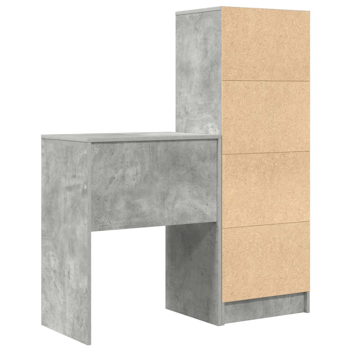 Desk Concrete Grey 105.5 x 34 x 127 cm 2 pcs