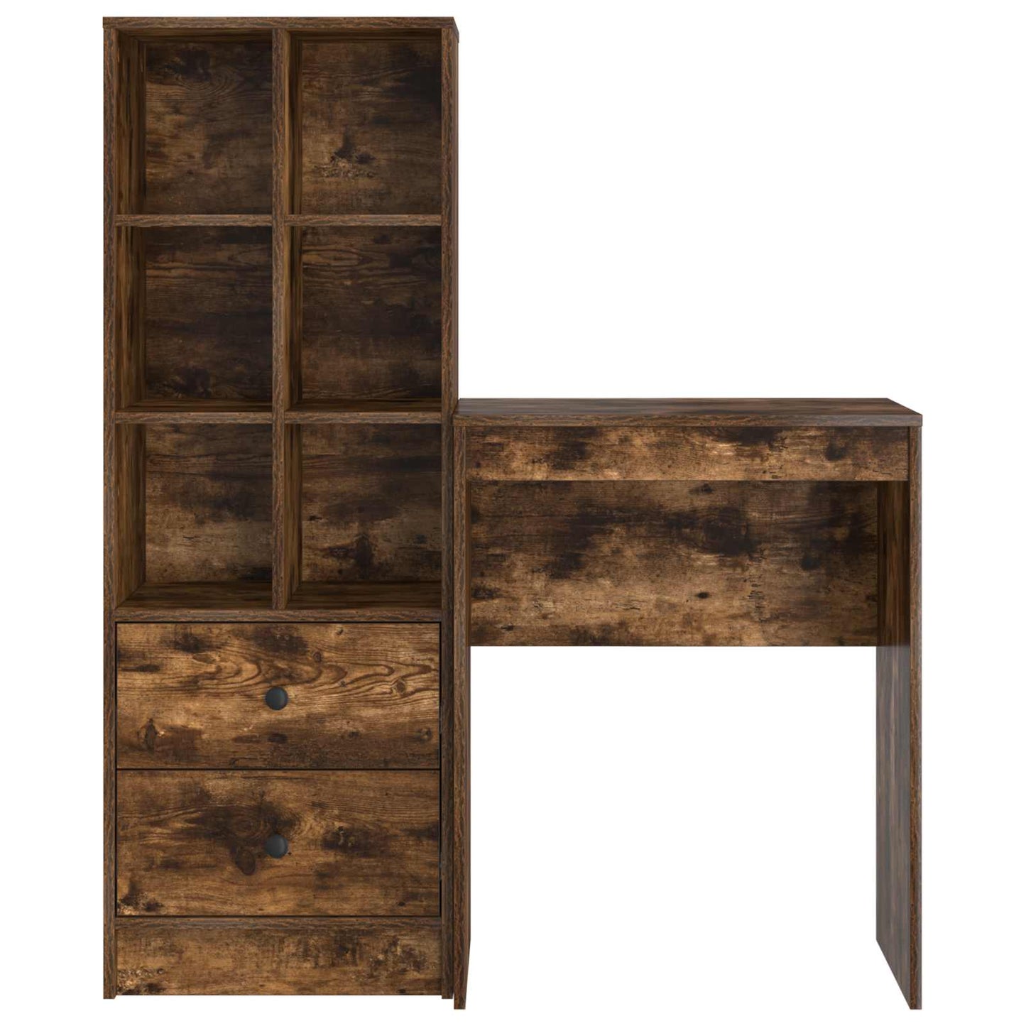 Desk Smoked Oak 105.5 x 34 x 127 cm 2 pcs