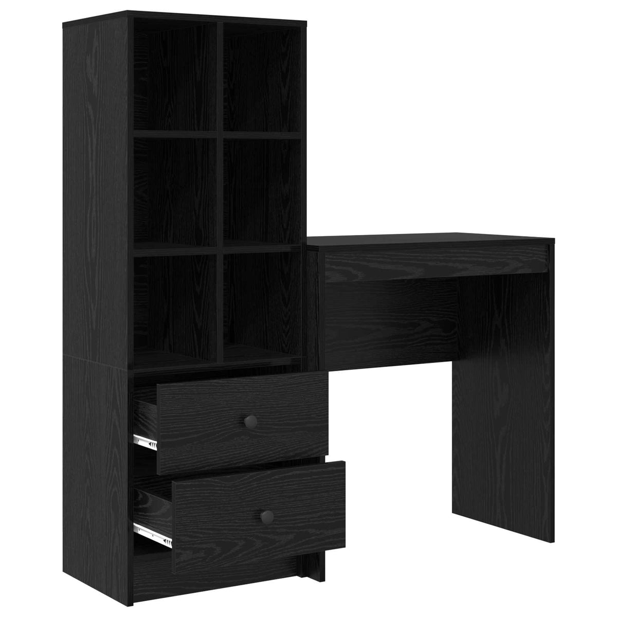 Desk Black Oak 115.5 x 40 x 127 cm 2 pcs