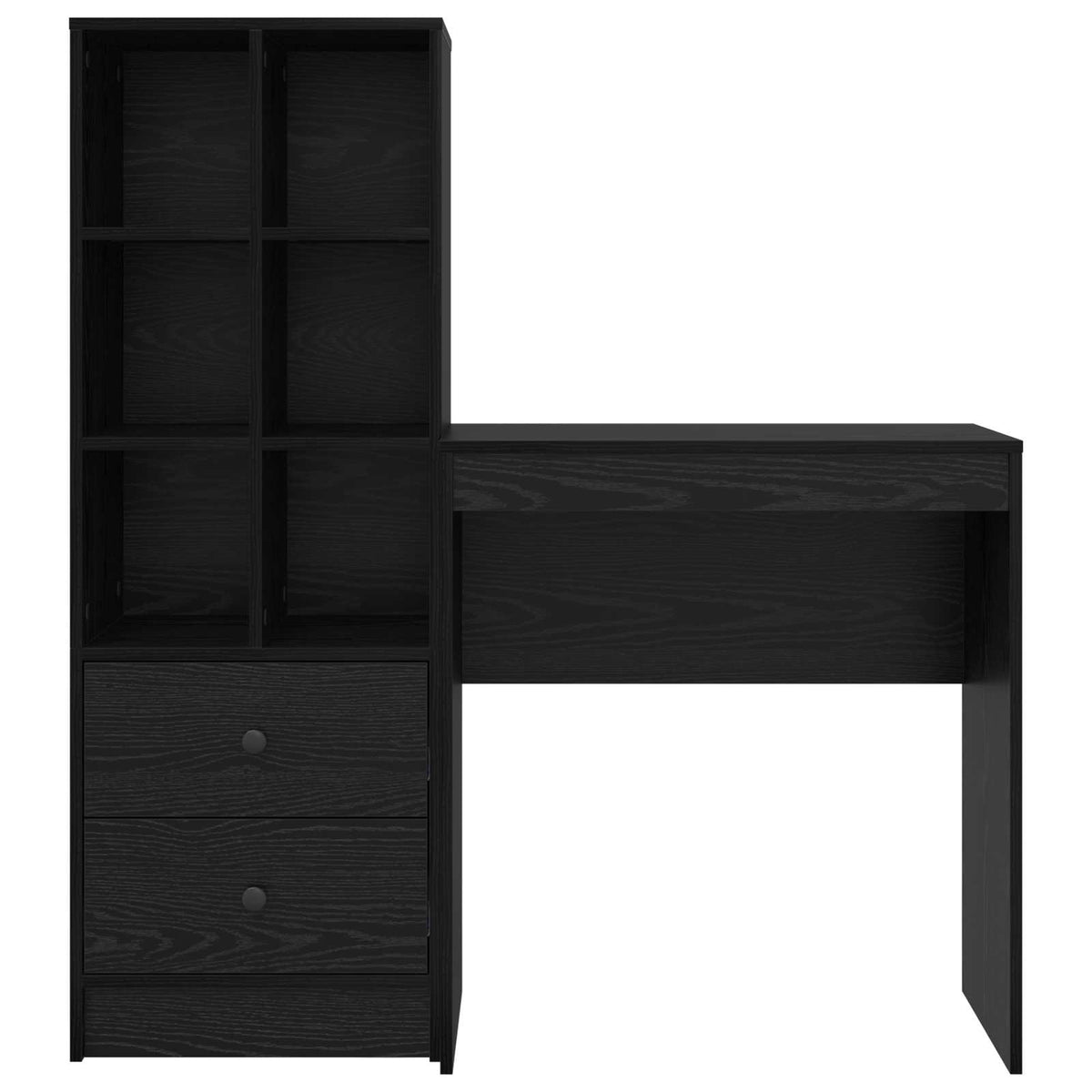 Desk Black Oak 115.5 x 40 x 127 cm 2 pcs