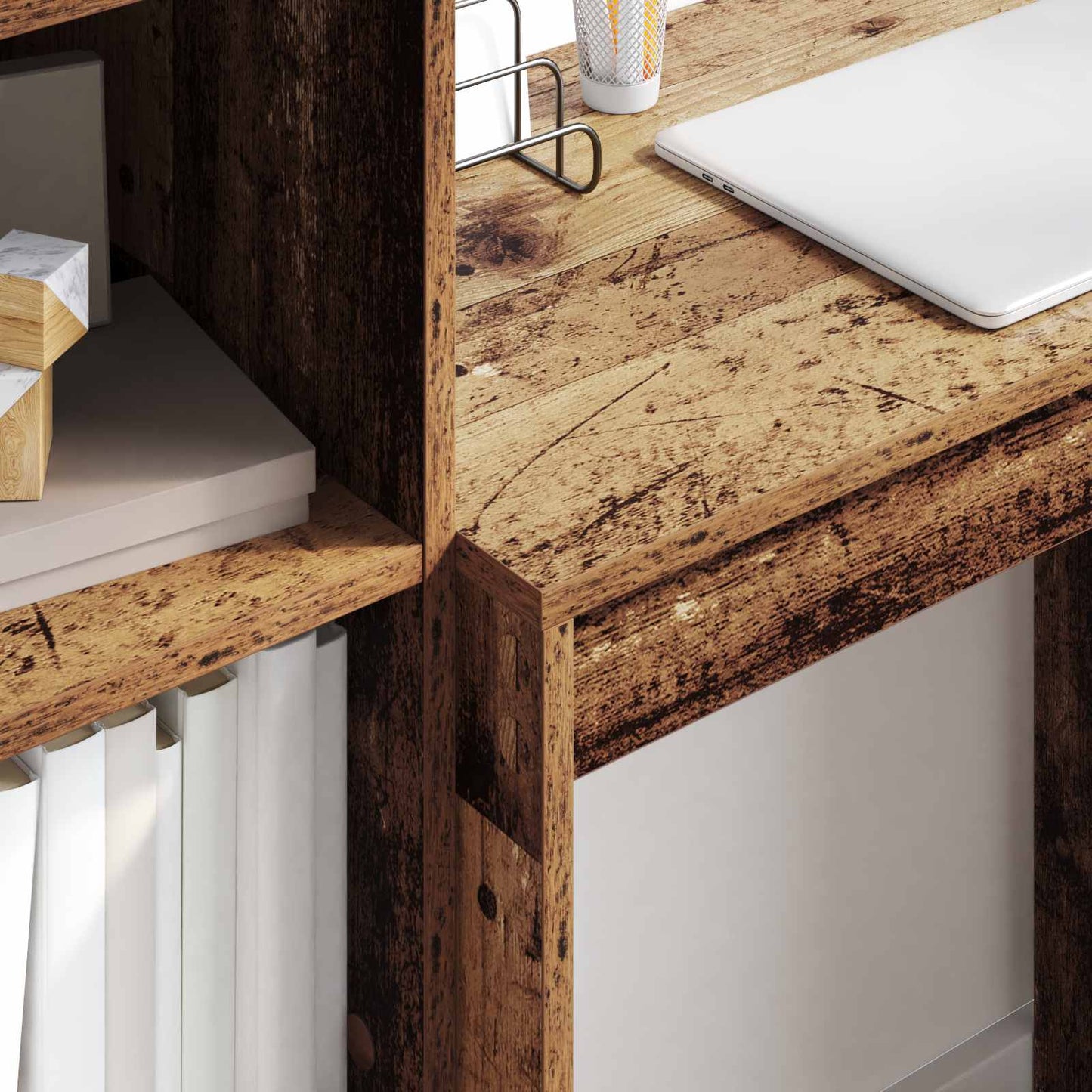 Desk Old Wood 115.5 x 40 x 127 cm 2 pcs