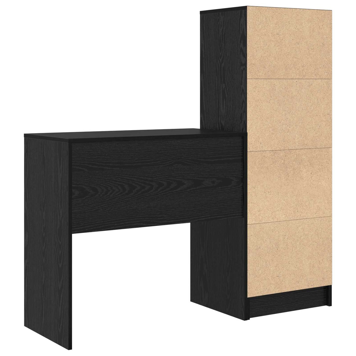 Desk Black Oak 125.5 x 40 x 127 cm 2 pcs