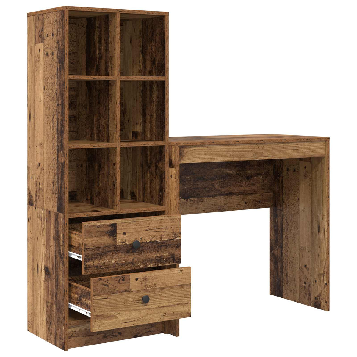Desk Old Wood 125.5 x 40 x 127 cm 2 pcs