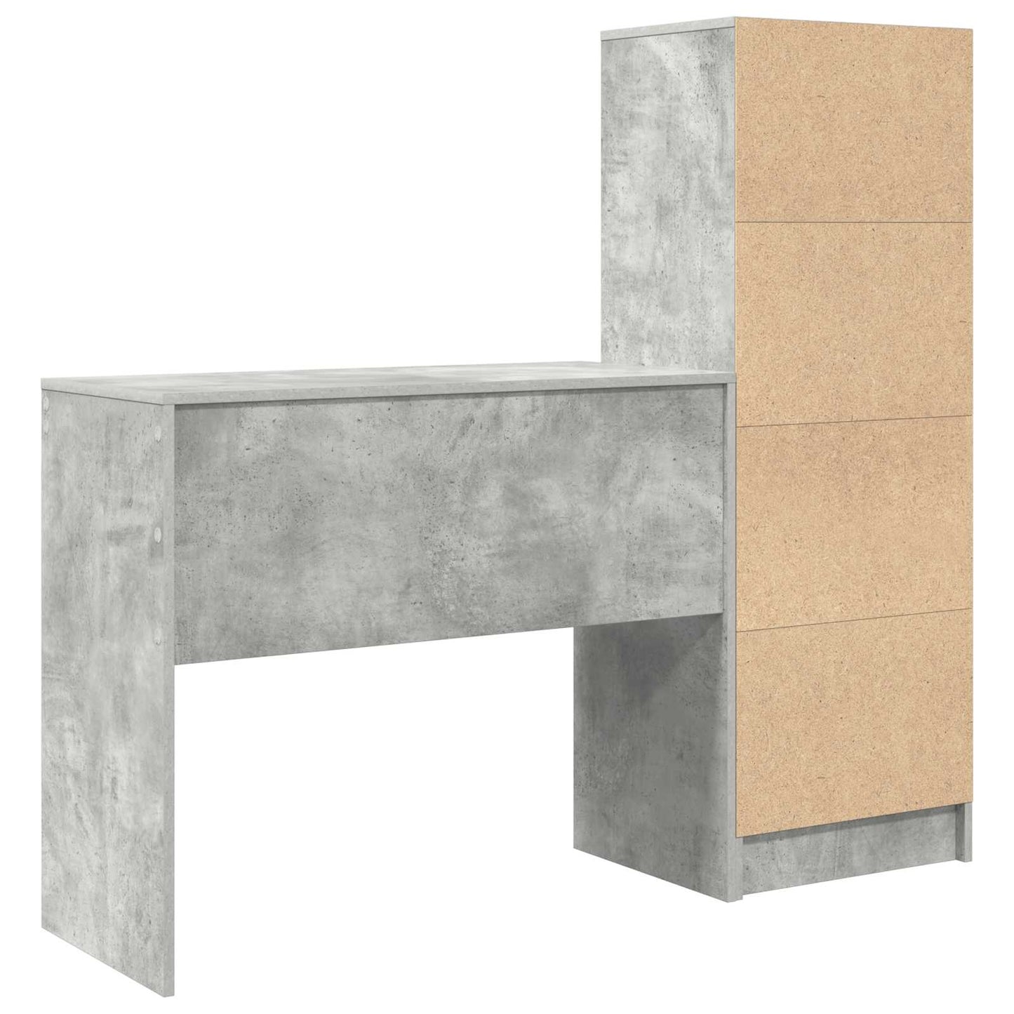 Desk Concrete Grey 135.5 x 40 x 127 cm 2 pcs