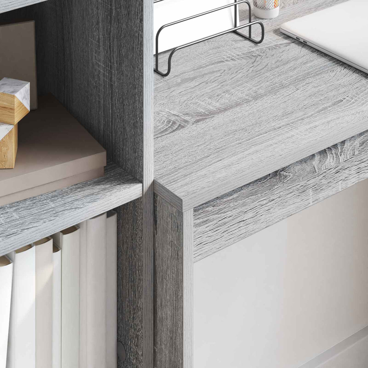 Desk Grey Sonoma 135.5 x 40 x 127 cm 2 pcs
