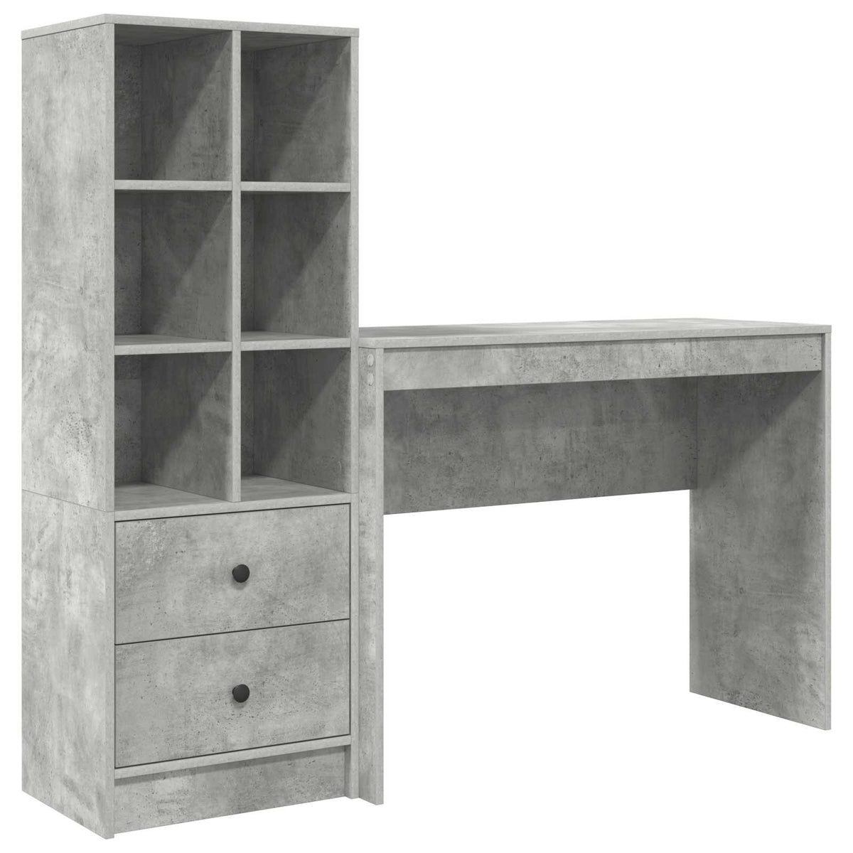Desk Concrete Grey 145.5 x 40 x 127 cm 2 pcs