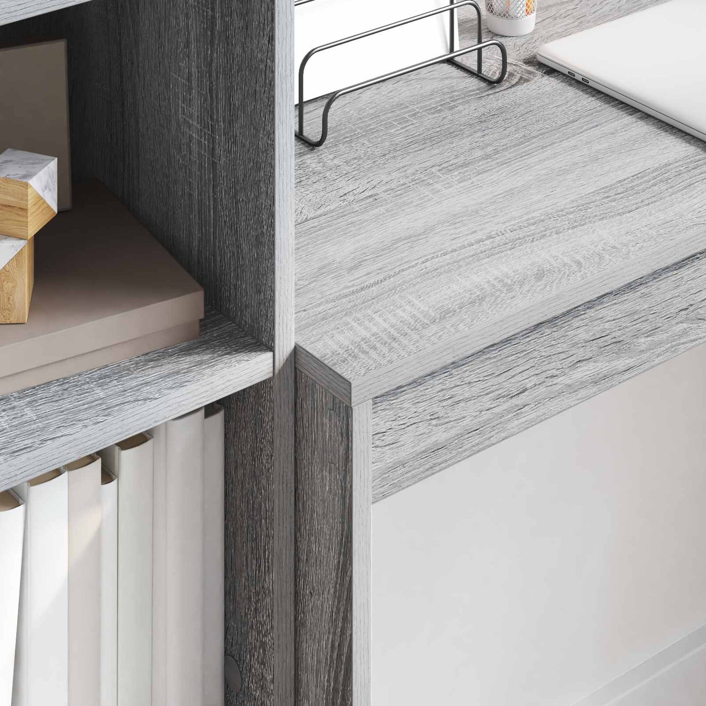Desk Grey Sonoma 145.5 x 40 x 127 cm 2 pcs