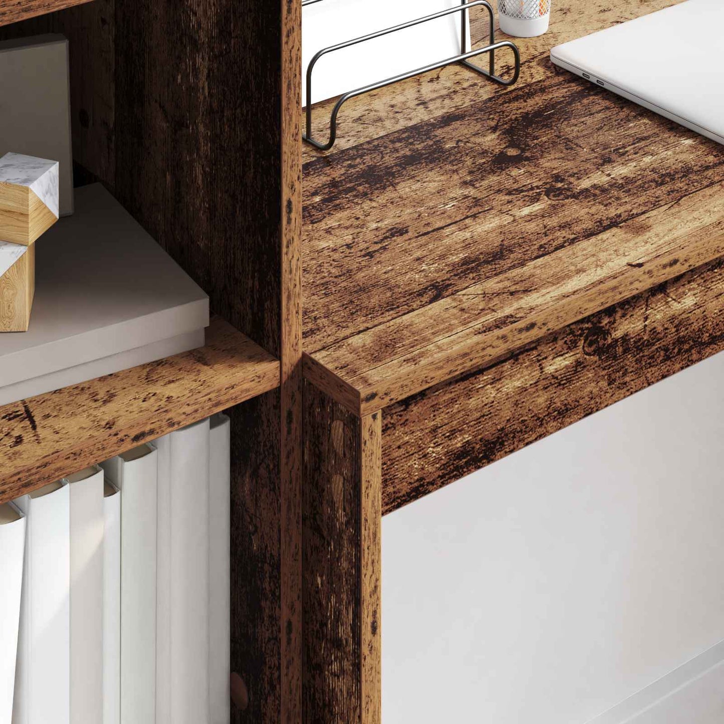 Desk Old Wood 145.5 x 40 x 127 cm 2 pcs