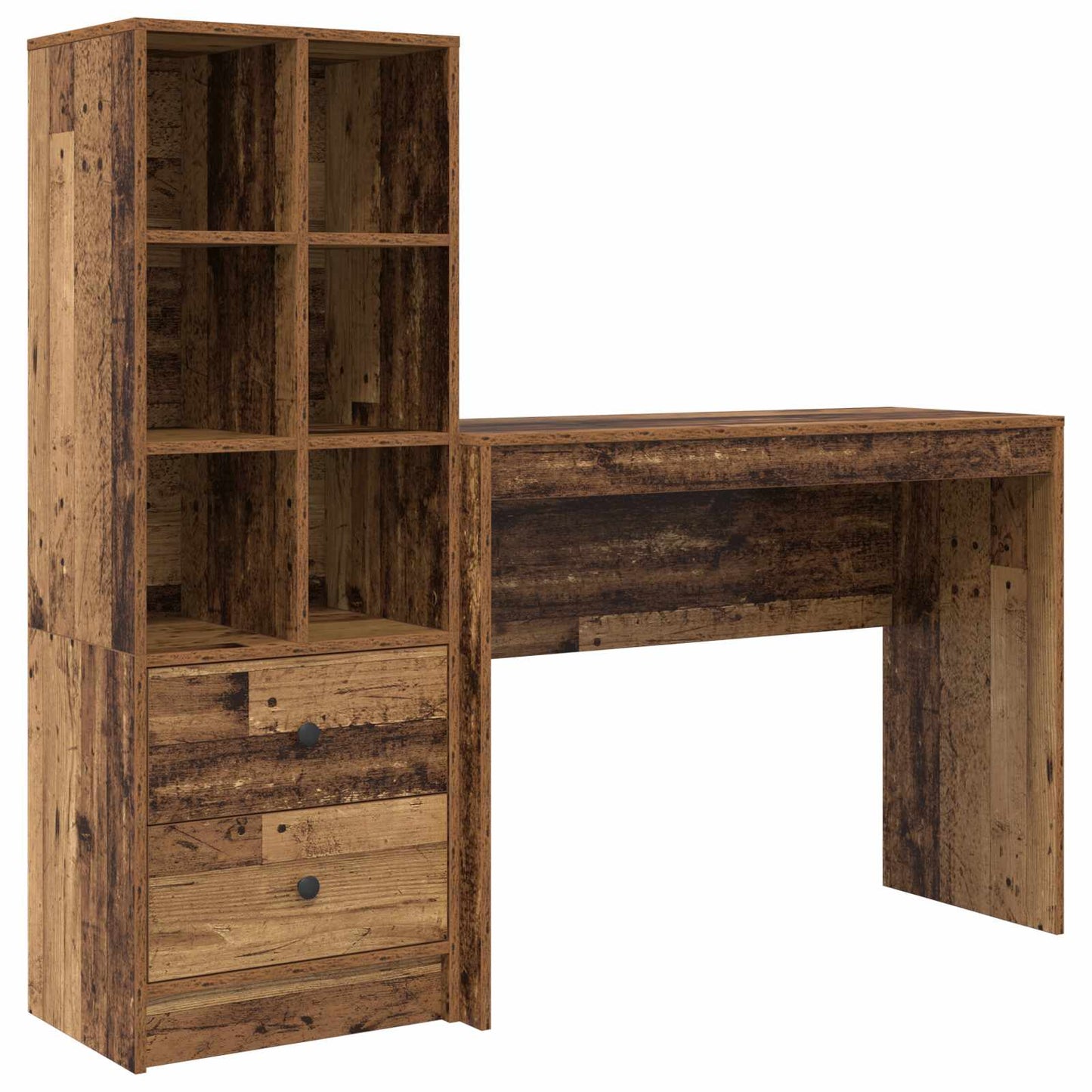 Desk Old Wood 145.5 x 40 x 127 cm 2 pcs