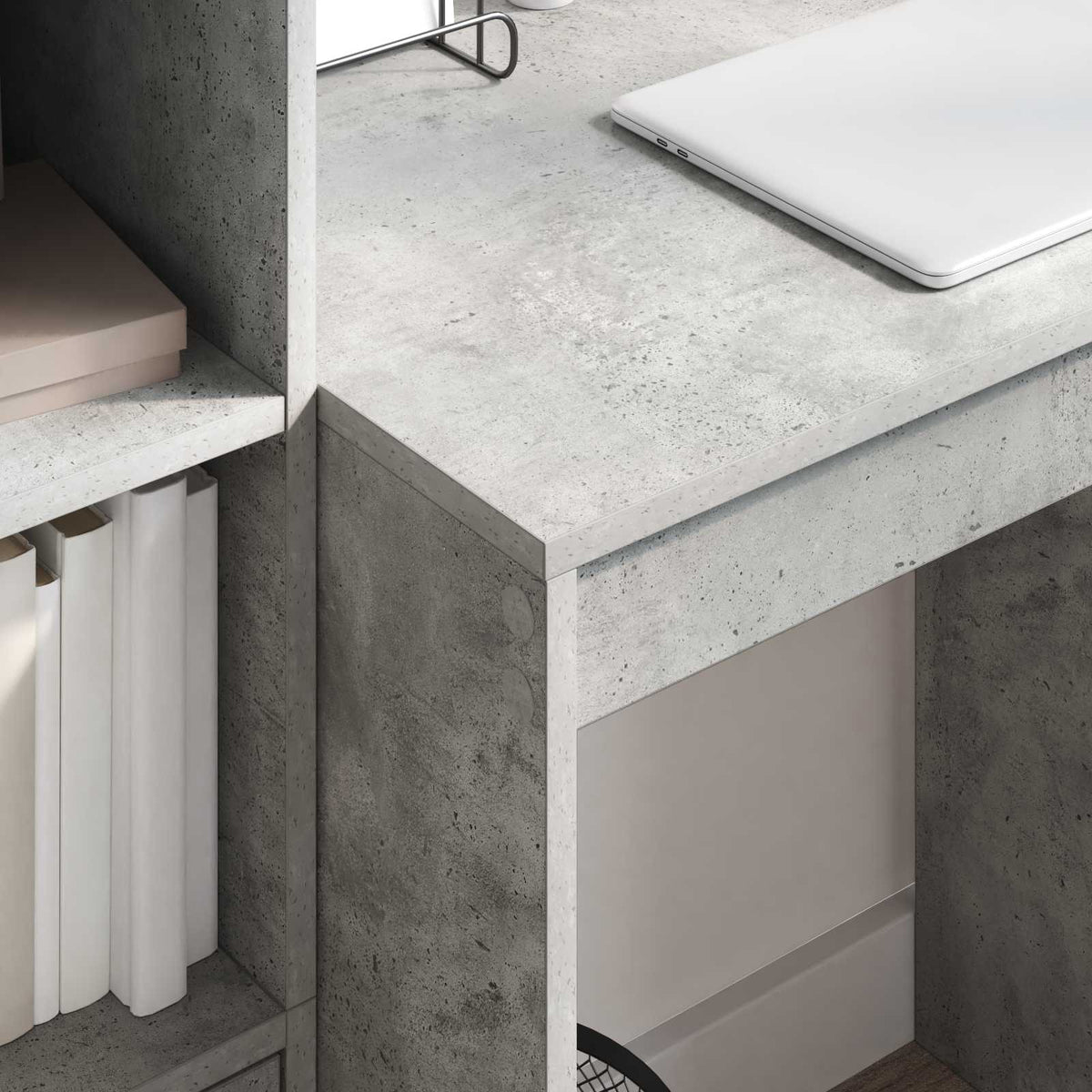 Desk Concrete Grey 115.5 x 50 x 127 cm 2 pcs