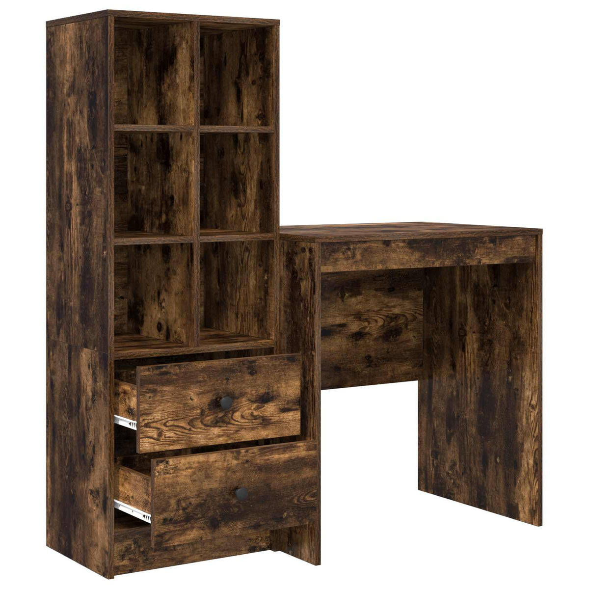 Desk Smoked Oak 115.5 x 50 x 127 cm 2 pcs