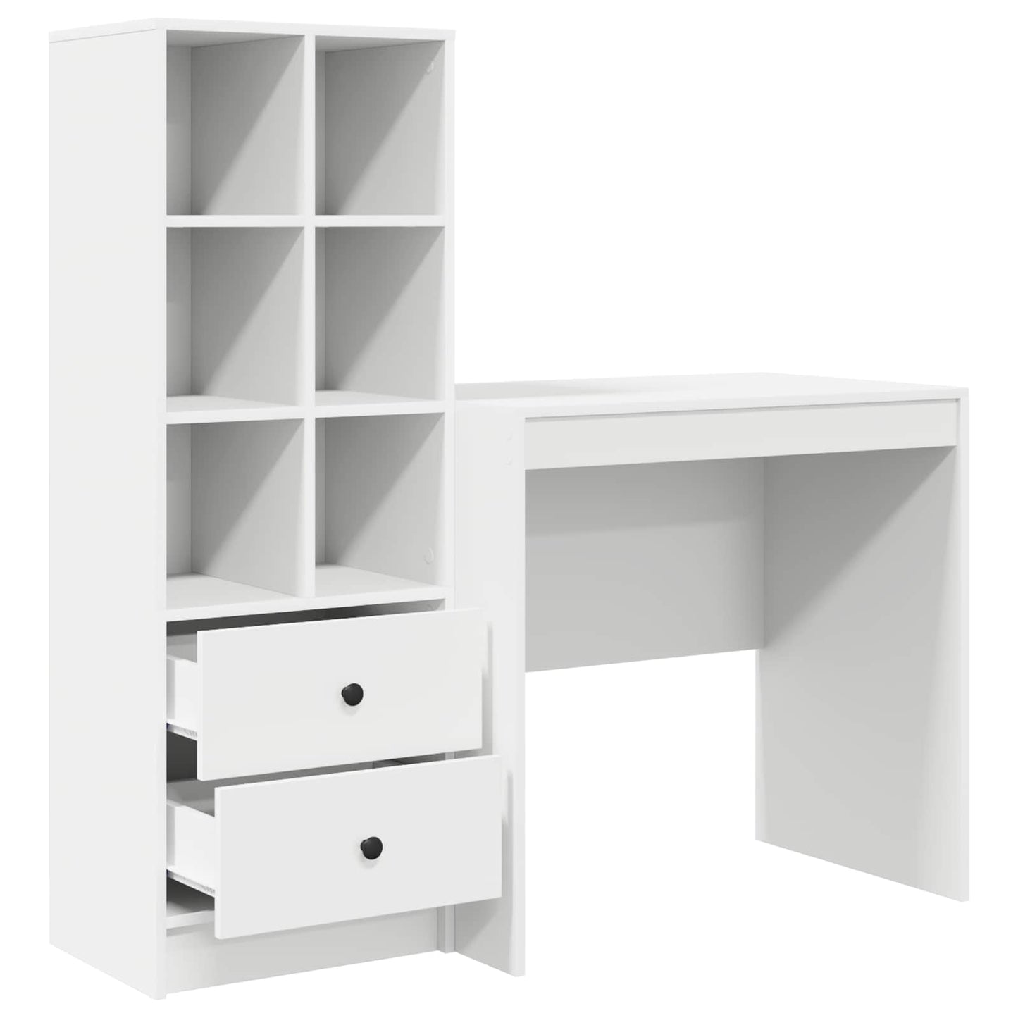 Desk White 125.5 x 50 x 127 cm 2 pcs