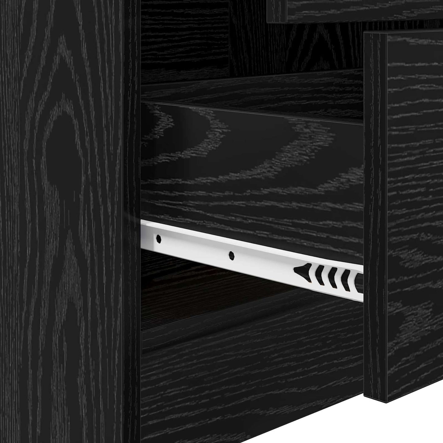 Desk Black Oak 125.5 x 50 x 127 cm 2 pcs