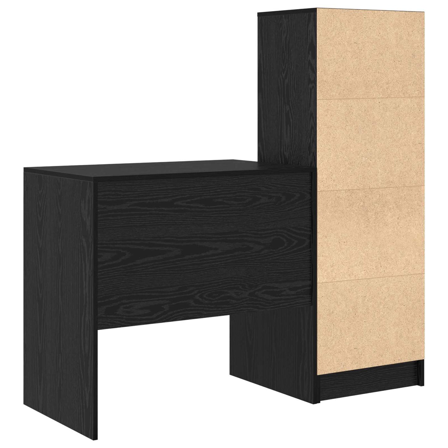 Desk Black Oak 125.5 x 50 x 127 cm 2 pcs