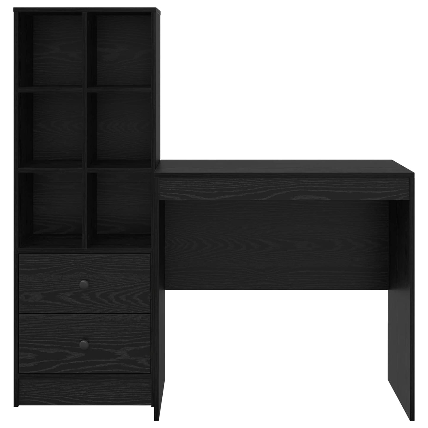 Desk Black Oak 125.5 x 50 x 127 cm 2 pcs