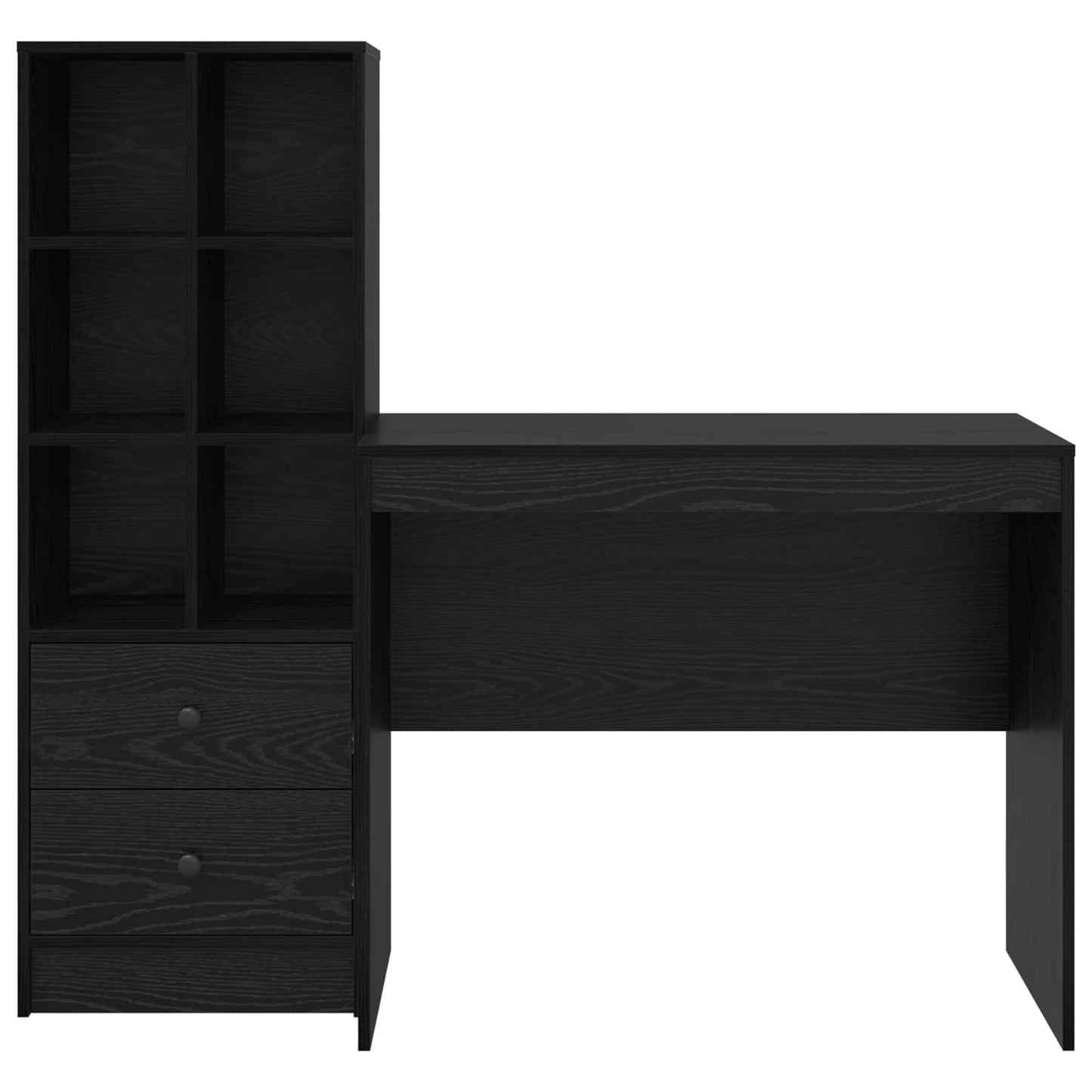 Desk Black Oak 135.5 x 50 x 127 cm 2 pcs