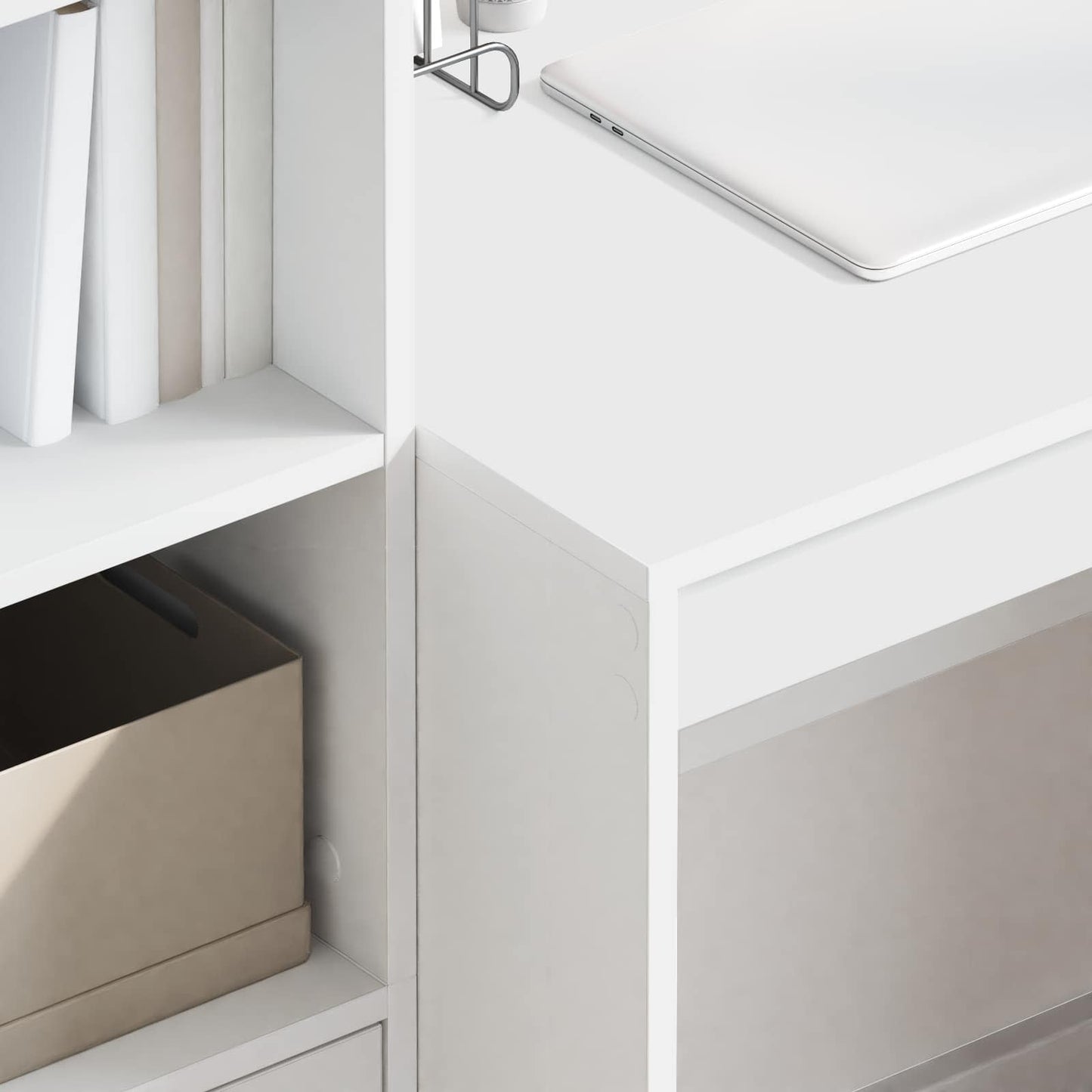 Desk White 145.5 x 50 x 127 cm 2 pcs