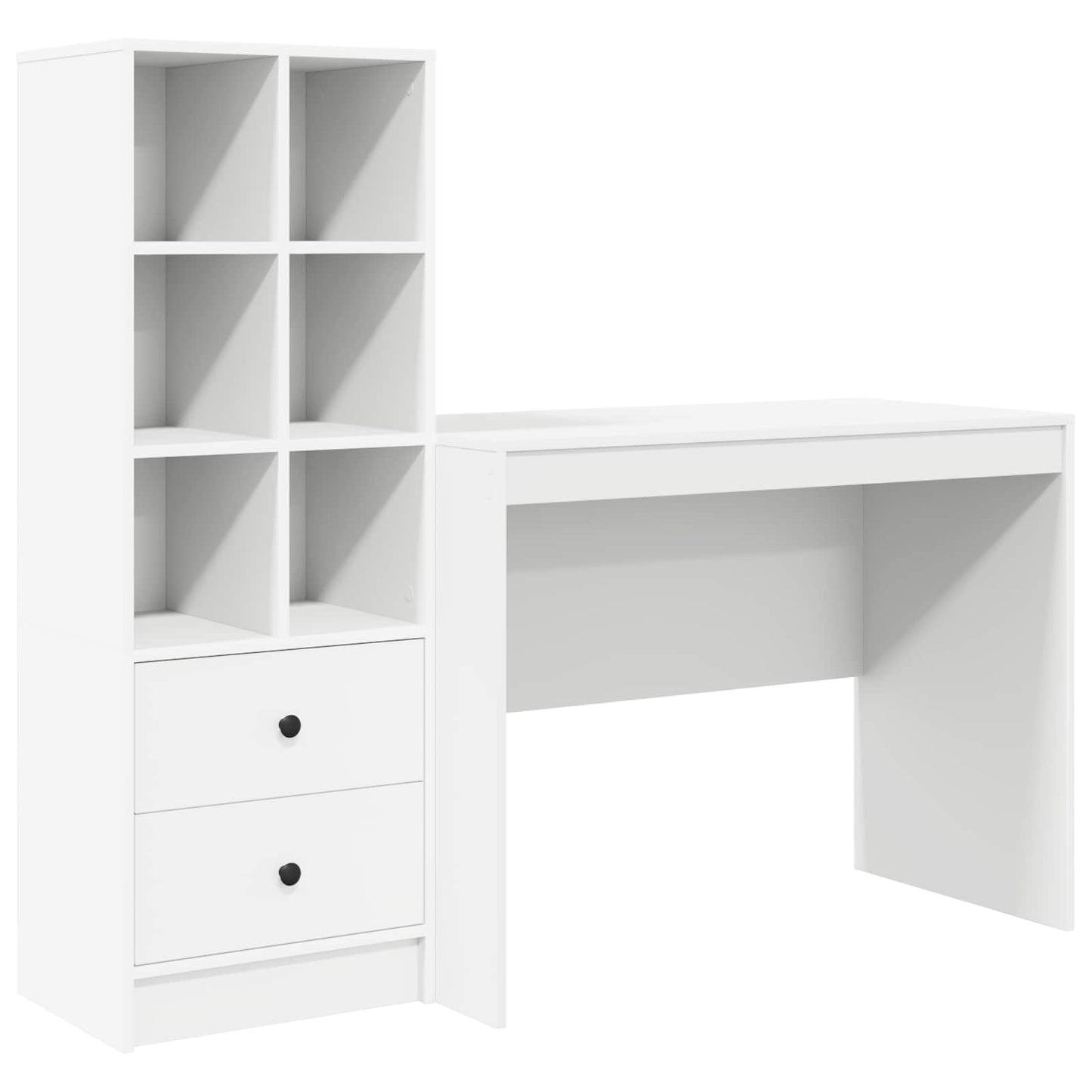 Desk White 145.5 x 50 x 127 cm 2 pcs