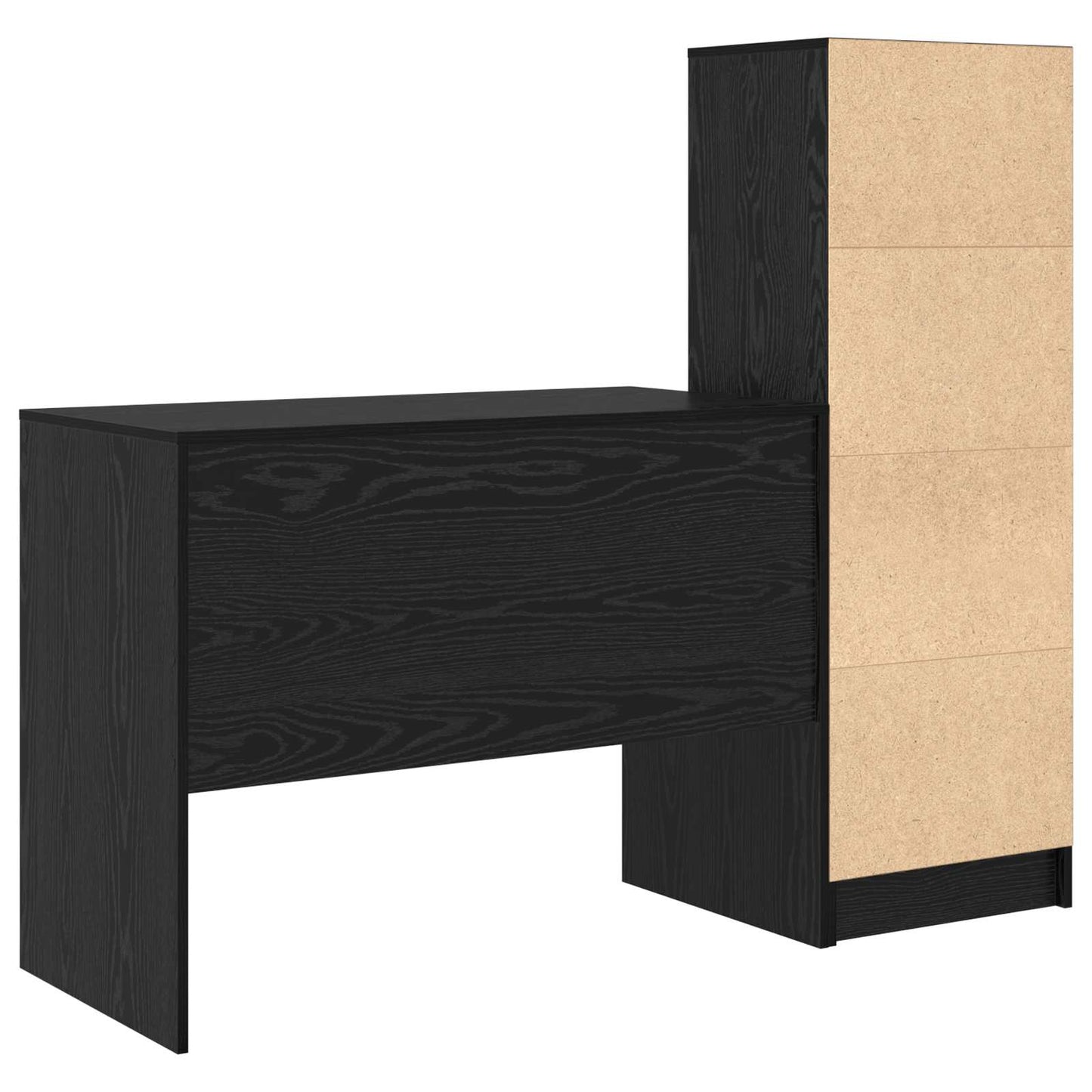 Desk Black Oak 145.5 x 50 x 127 cm 2 pcs
