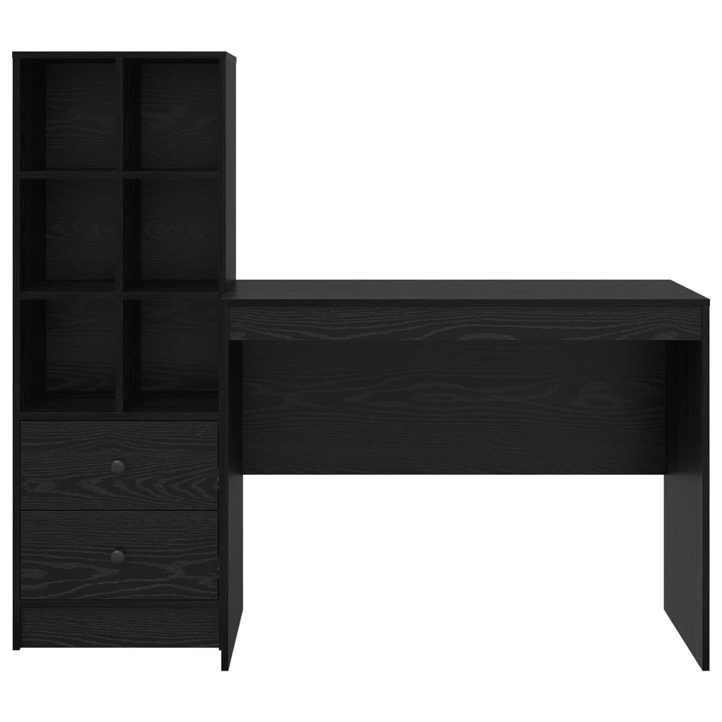 Desk Black Oak 145.5 x 50 x 127 cm 2 pcs