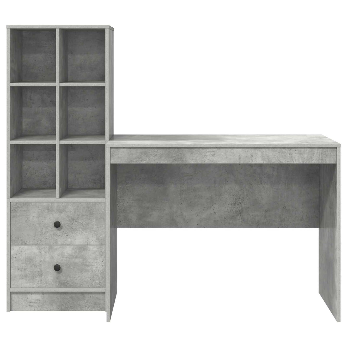 Desk Concrete Grey 145.5 x 50 x 127 cm 2 pcs