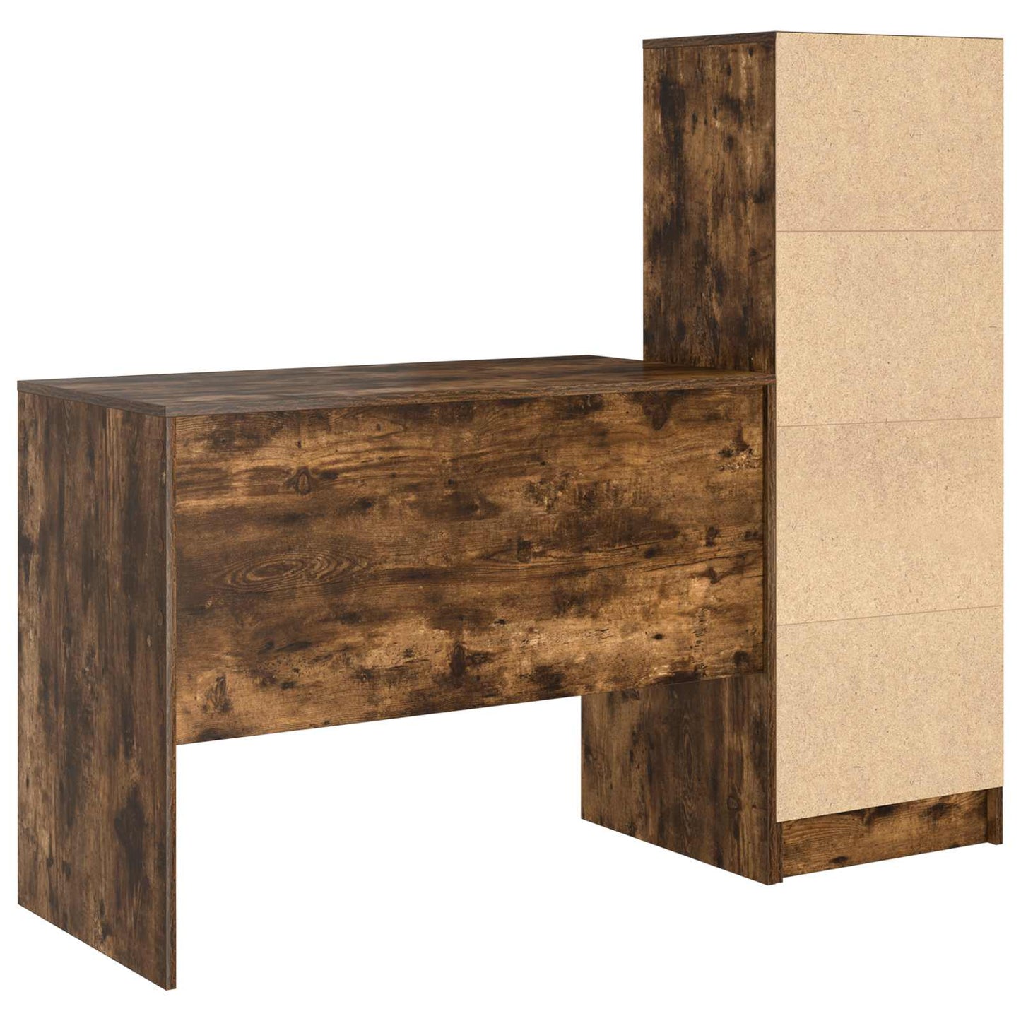 Desk Smoked Oak 145.5 x 50 x 127 cm 2 pcs