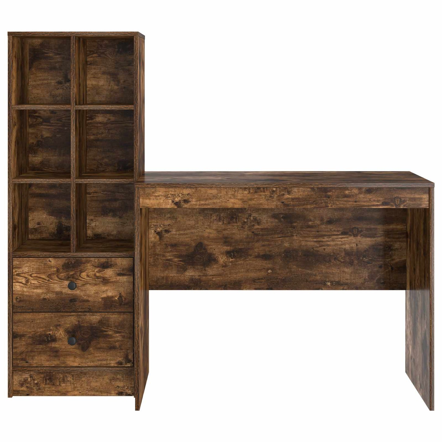 Desk Smoked Oak 145.5 x 50 x 127 cm 2 pcs