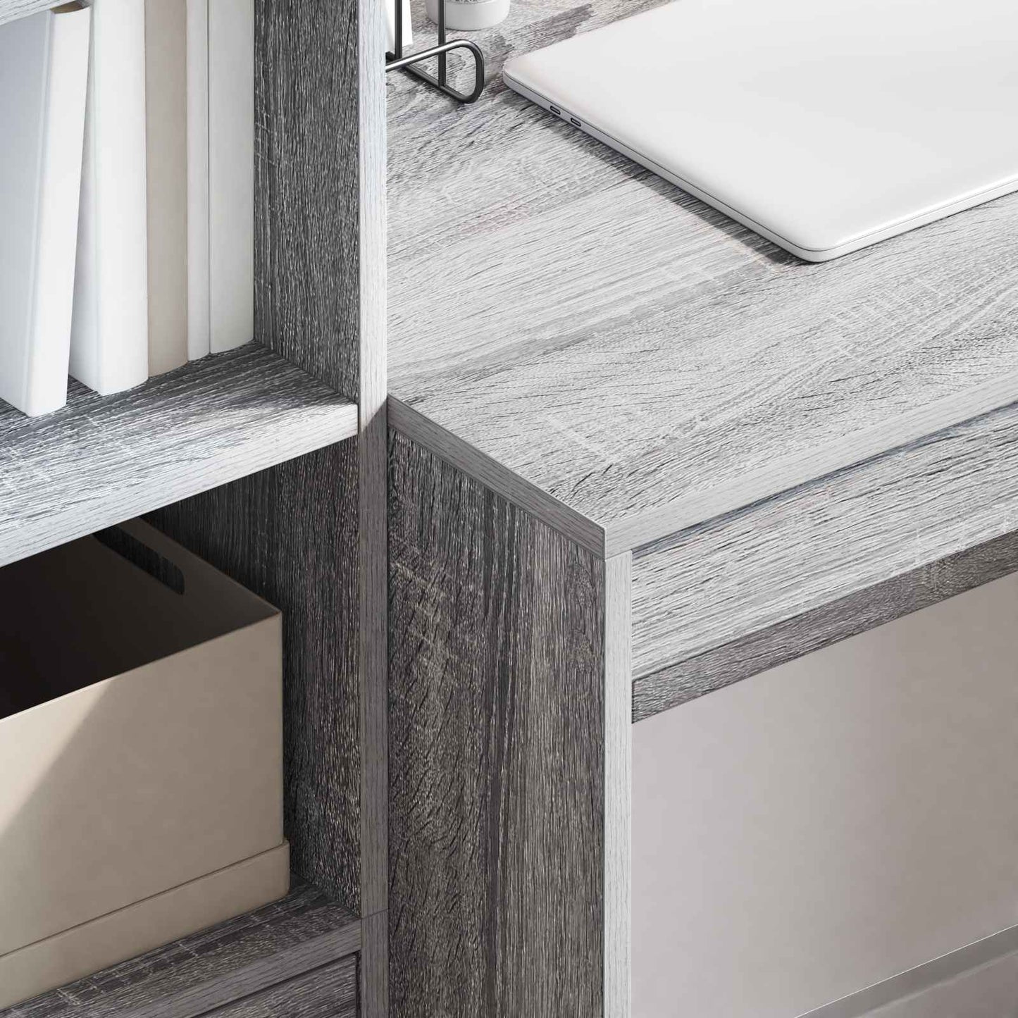 Desk Grey Sonoma 145.5 x 50 x 127 cm 2 pcs