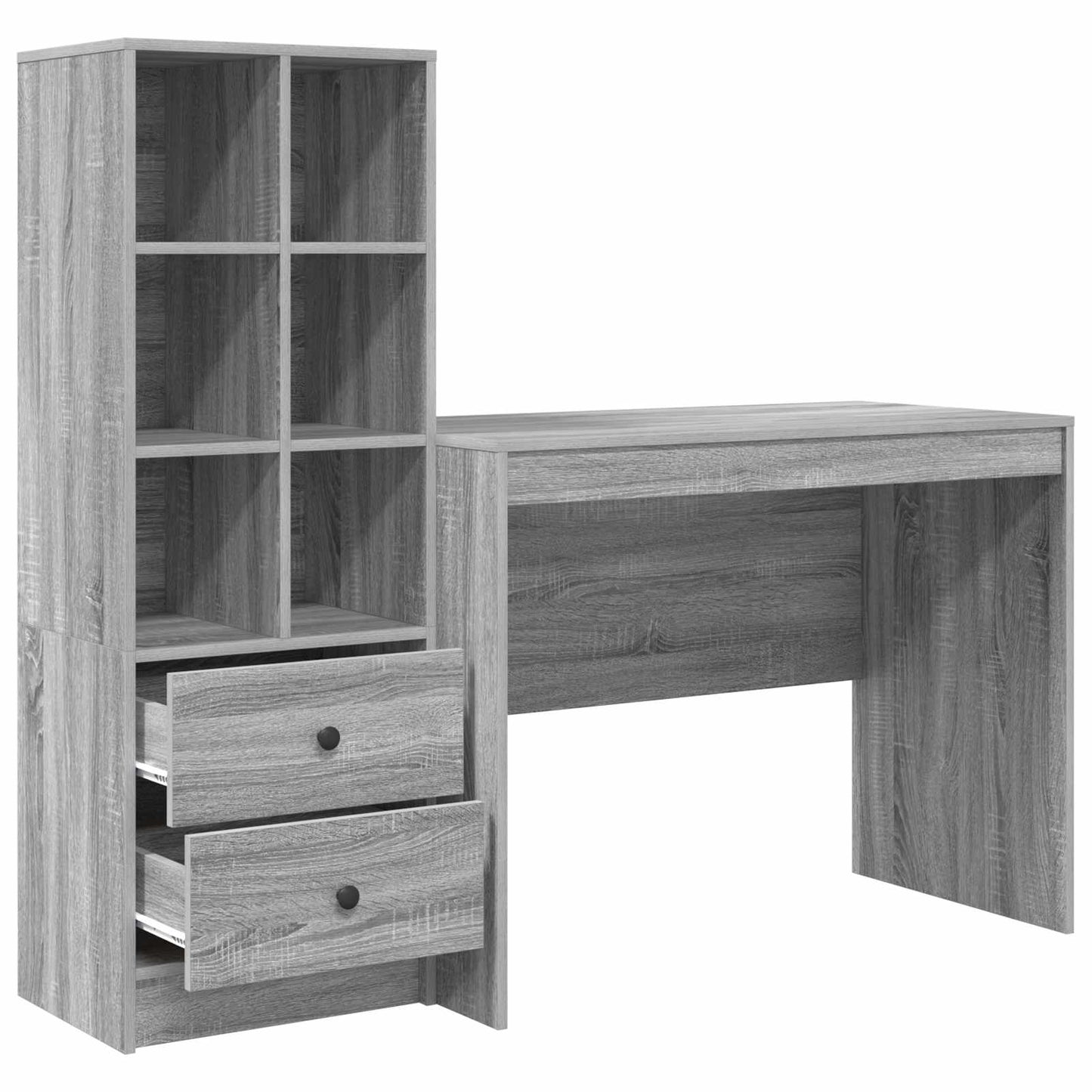 Desk Grey Sonoma 145.5 x 50 x 127 cm 2 pcs